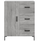 VidaXL Dressoir 69,5x34x90 cm bewerkt hout grijs sonoma eikenkleurig