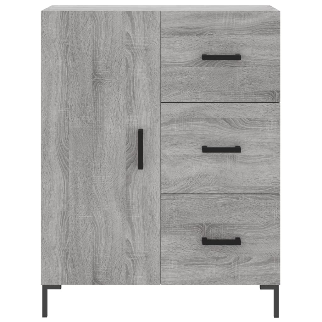 VidaXL Dressoir 69,5x34x90 cm bewerkt hout grijs sonoma eikenkleurig