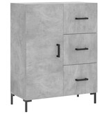 VidaXL Dressoir 69,5x34x90 cm bewerkt hout betongrijs