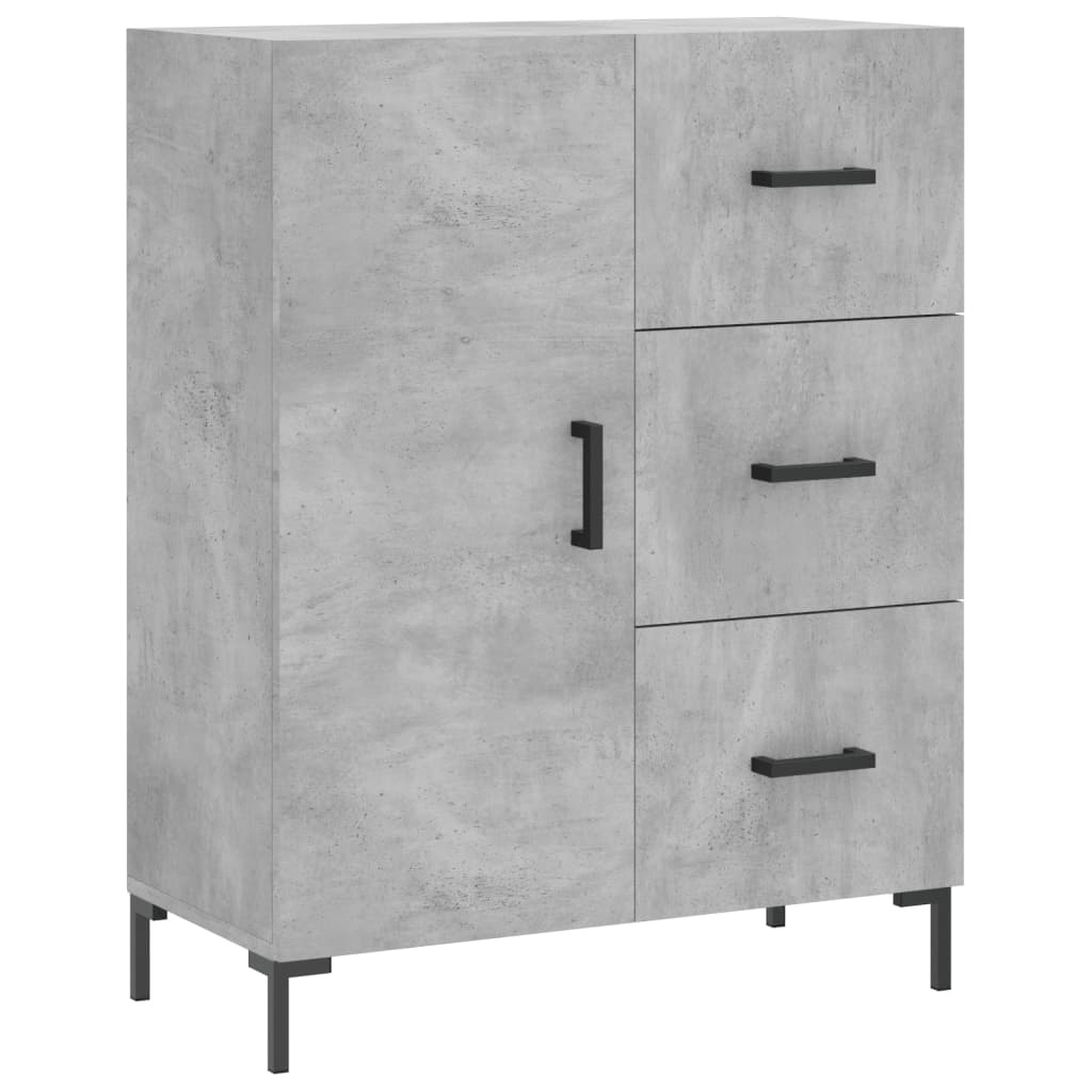 VidaXL Dressoir 69,5x34x90 cm bewerkt hout betongrijs