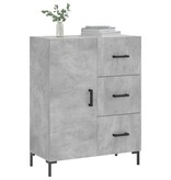 VidaXL Dressoir 69,5x34x90 cm bewerkt hout betongrijs