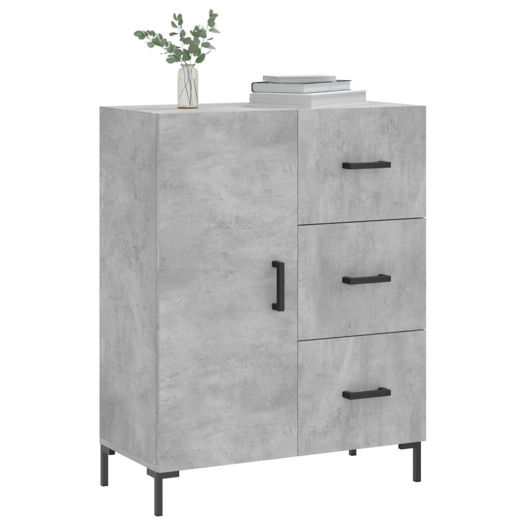 VidaXL Dressoir 69,5x34x90 cm bewerkt hout betongrijs