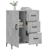 VidaXL Dressoir 69,5x34x90 cm bewerkt hout betongrijs