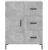 VidaXL Dressoir 69,5x34x90 cm bewerkt hout betongrijs