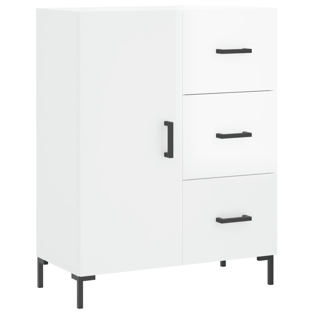 VidaXL Dressoir 69,5x34x90 cm bewerkt hout hoogglans wit