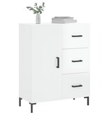 VidaXL Dressoir 69,5x34x90 cm bewerkt hout hoogglans wit