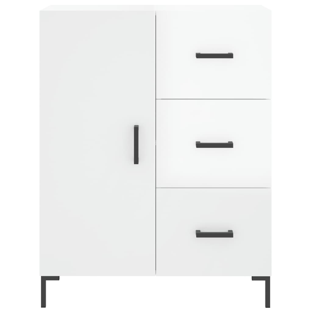 VidaXL Dressoir 69,5x34x90 cm bewerkt hout hoogglans wit