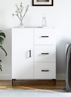 VidaXL Dressoir 69,5x34x90 cm bewerkt hout wit