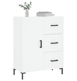 VidaXL Dressoir 69,5x34x90 cm bewerkt hout wit