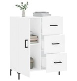 VidaXL Dressoir 69,5x34x90 cm bewerkt hout wit