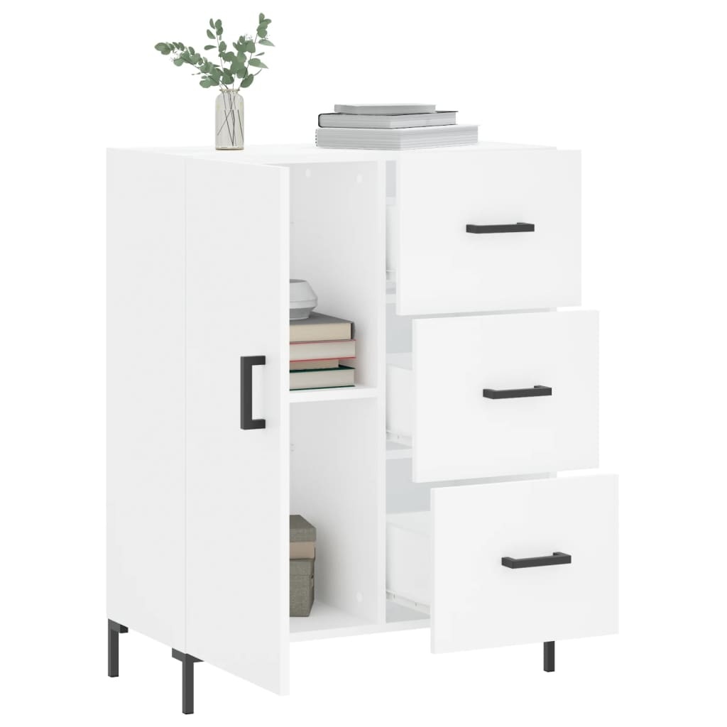 VidaXL Dressoir 69,5x34x90 cm bewerkt hout wit