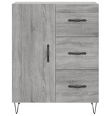 VidaXL Dressoir 69,5x34x90 cm bewerkt hout grijs sonoma eikenkleurig