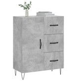 VidaXL Dressoir 69,5x34x90 cm bewerkt hout betongrijs