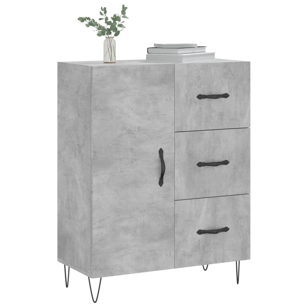 VidaXL Dressoir 69,5x34x90 cm bewerkt hout betongrijs