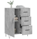 VidaXL Dressoir 69,5x34x90 cm bewerkt hout betongrijs