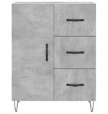 VidaXL Dressoir 69,5x34x90 cm bewerkt hout betongrijs