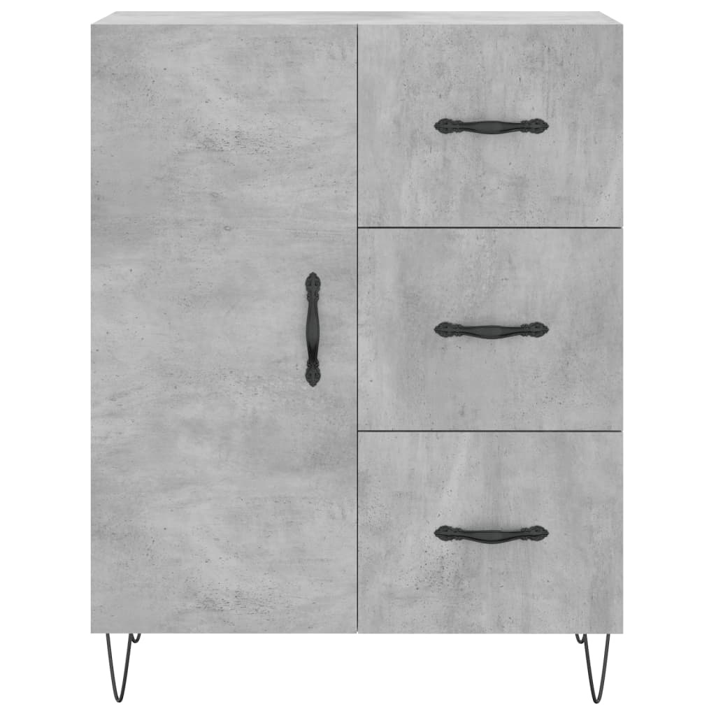 VidaXL Dressoir 69,5x34x90 cm bewerkt hout betongrijs