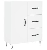 VidaXL Dressoir 69,5x34x90 cm bewerkt hout wit