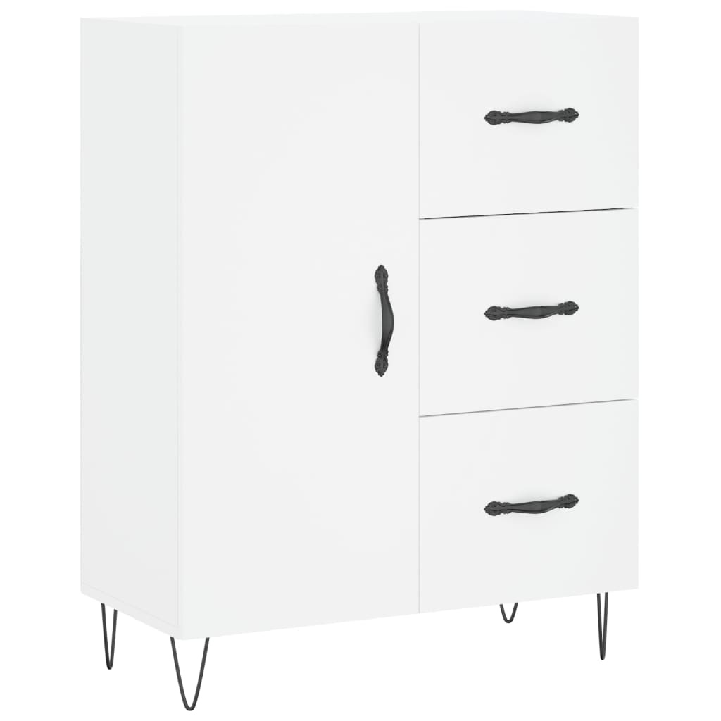 VidaXL Dressoir 69,5x34x90 cm bewerkt hout wit