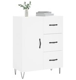 VidaXL Dressoir 69,5x34x90 cm bewerkt hout wit
