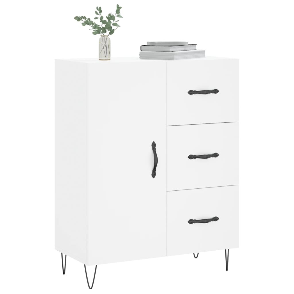 VidaXL Dressoir 69,5x34x90 cm bewerkt hout wit
