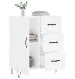 VidaXL Dressoir 69,5x34x90 cm bewerkt hout wit