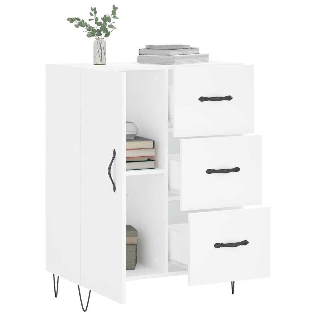 VidaXL Dressoir 69,5x34x90 cm bewerkt hout wit