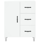 VidaXL Dressoir 69,5x34x90 cm bewerkt hout wit