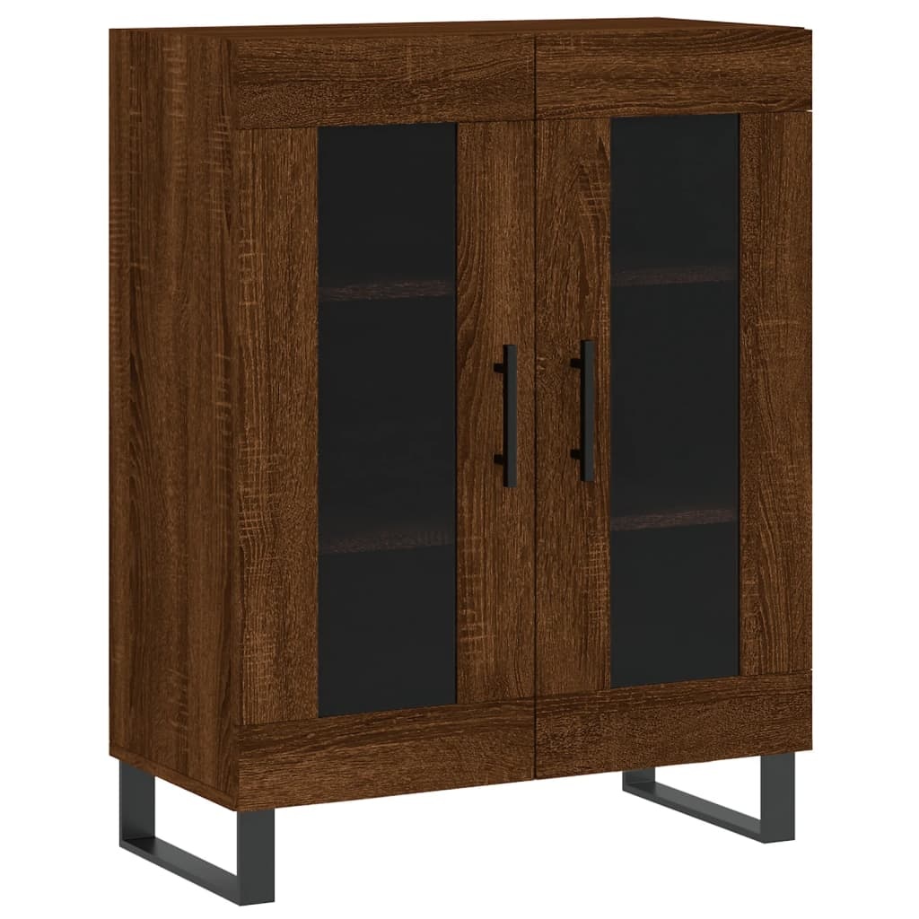 VidaXL Dressoir 69,5x34x90 cm bewerkt hout bruineikenkleurig