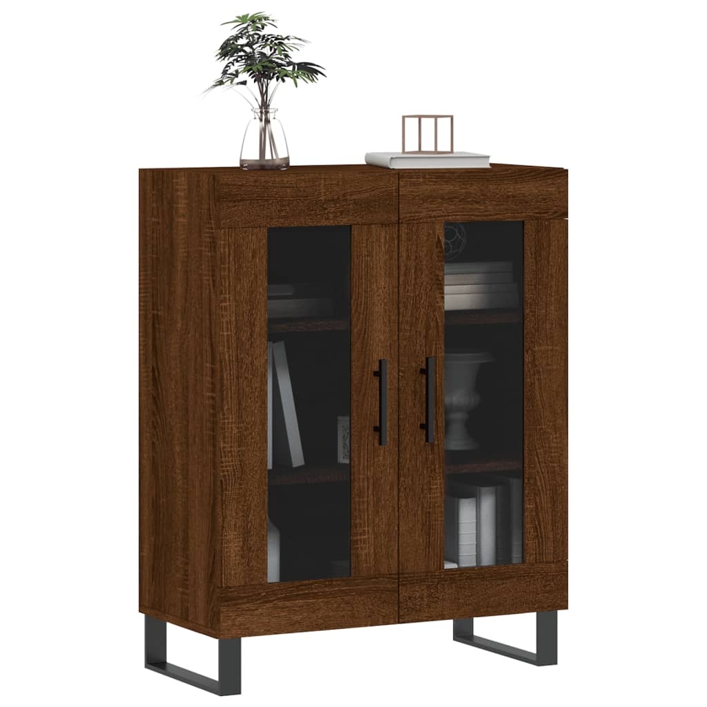 VidaXL Dressoir 69,5x34x90 cm bewerkt hout bruineikenkleurig