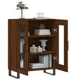VidaXL Dressoir 69,5x34x90 cm bewerkt hout bruineikenkleurig