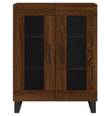 VidaXL Dressoir 69,5x34x90 cm bewerkt hout bruineikenkleurig