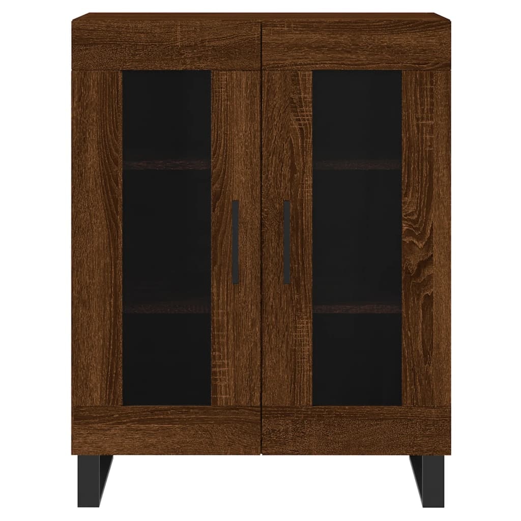 VidaXL Dressoir 69,5x34x90 cm bewerkt hout bruineikenkleurig
