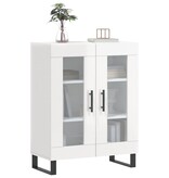 VidaXL Dressoir 69,5x34x90 cm bewerkt hout hoogglans wit