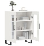 VidaXL Dressoir 69,5x34x90 cm bewerkt hout hoogglans wit