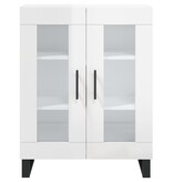 VidaXL Dressoir 69,5x34x90 cm bewerkt hout hoogglans wit
