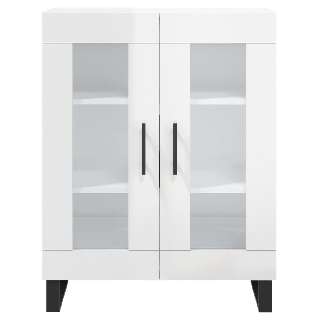 VidaXL Dressoir 69,5x34x90 cm bewerkt hout hoogglans wit