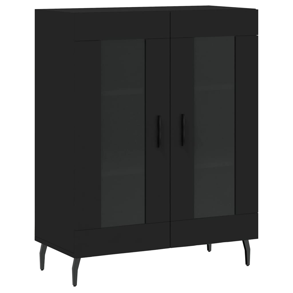 VidaXL Dressoir 69,5x34x90 cm bewerkt hout zwart