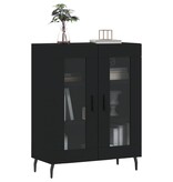 VidaXL Dressoir 69,5x34x90 cm bewerkt hout zwart