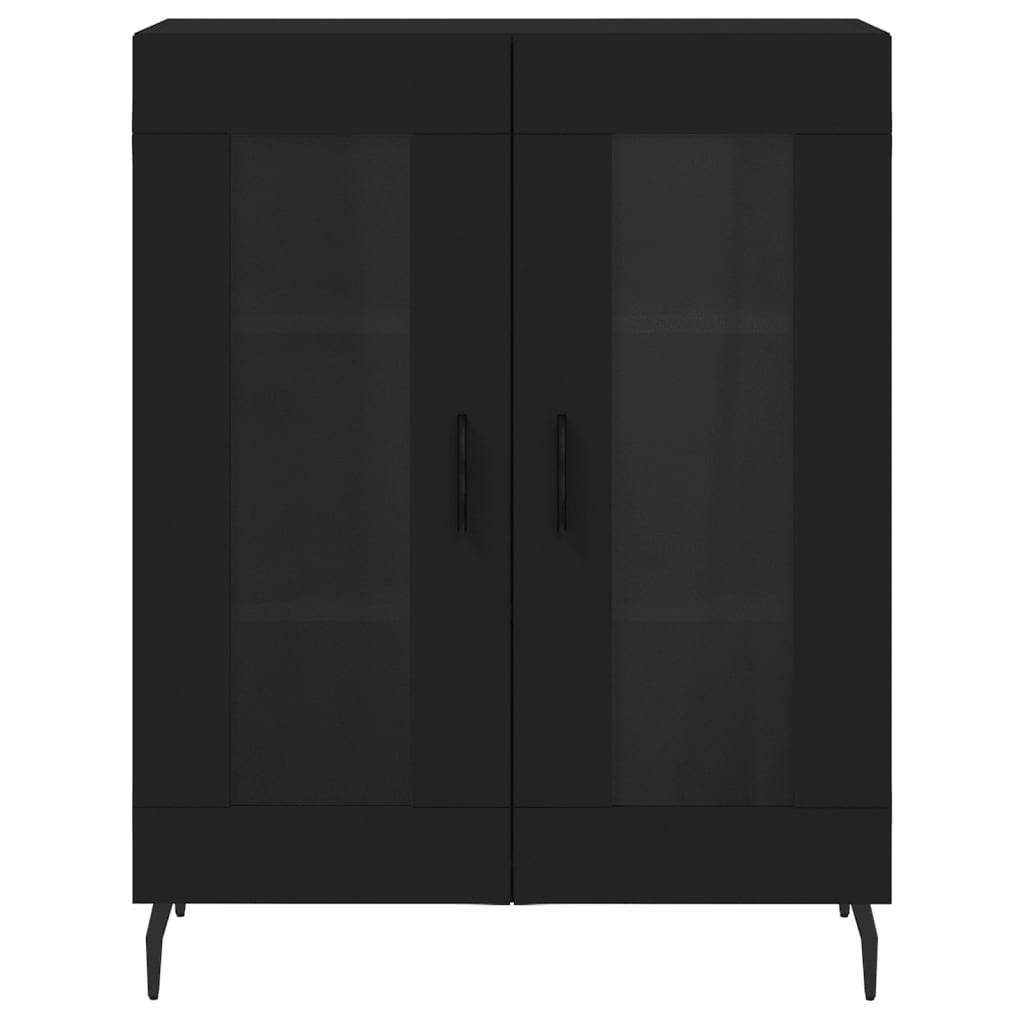 VidaXL Dressoir 69,5x34x90 cm bewerkt hout zwart