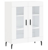 VidaXL Dressoir 69,5x34x90 cm bewerkt hout wit