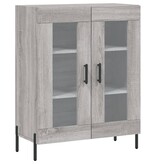 VidaXL Dressoir 69,5x34x90 cm bewerkt hout grijs sonoma eikenkleurig