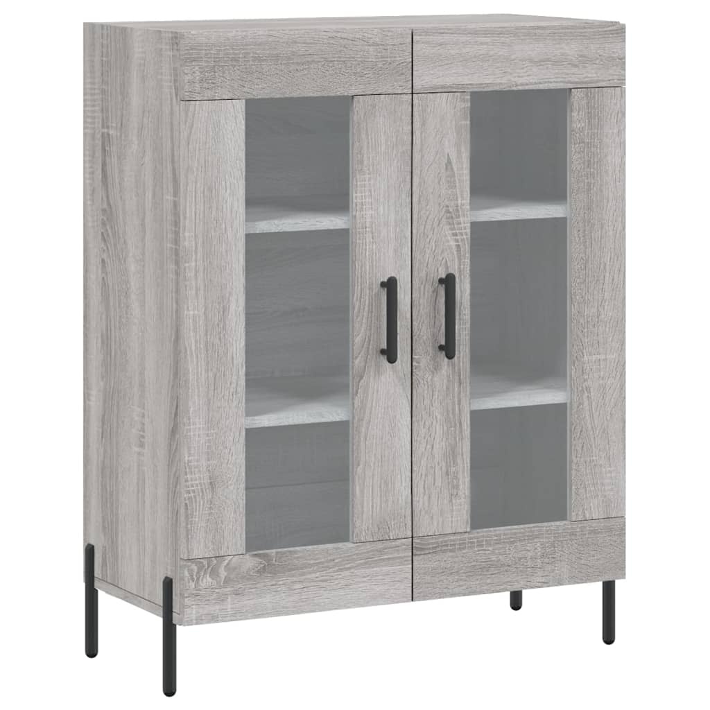 VidaXL Dressoir 69,5x34x90 cm bewerkt hout grijs sonoma eikenkleurig