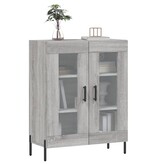 VidaXL Dressoir 69,5x34x90 cm bewerkt hout grijs sonoma eikenkleurig