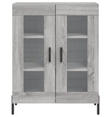 VidaXL Dressoir 69,5x34x90 cm bewerkt hout grijs sonoma eikenkleurig