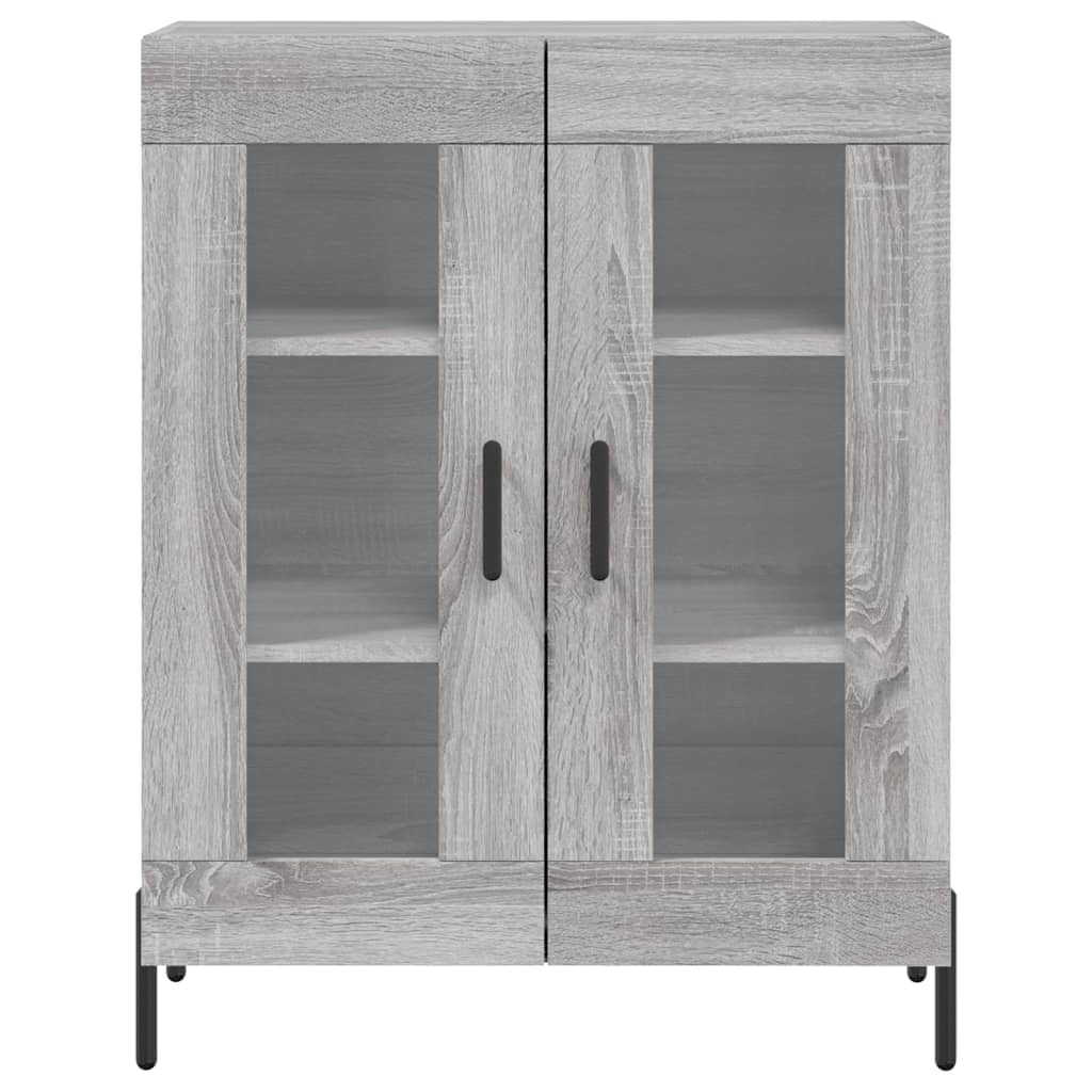 VidaXL Dressoir 69,5x34x90 cm bewerkt hout grijs sonoma eikenkleurig