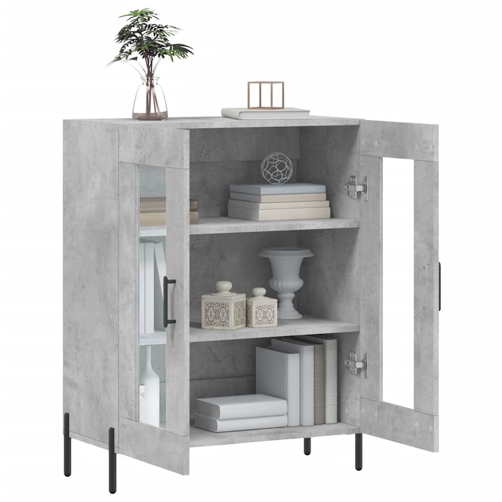 VidaXL Dressoir 69,5x34x90 cm bewerkt hout betongrijs