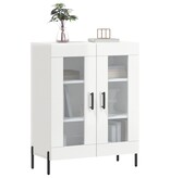 VidaXL Dressoir 69,5x34x90 cm bewerkt hout hoogglans wit