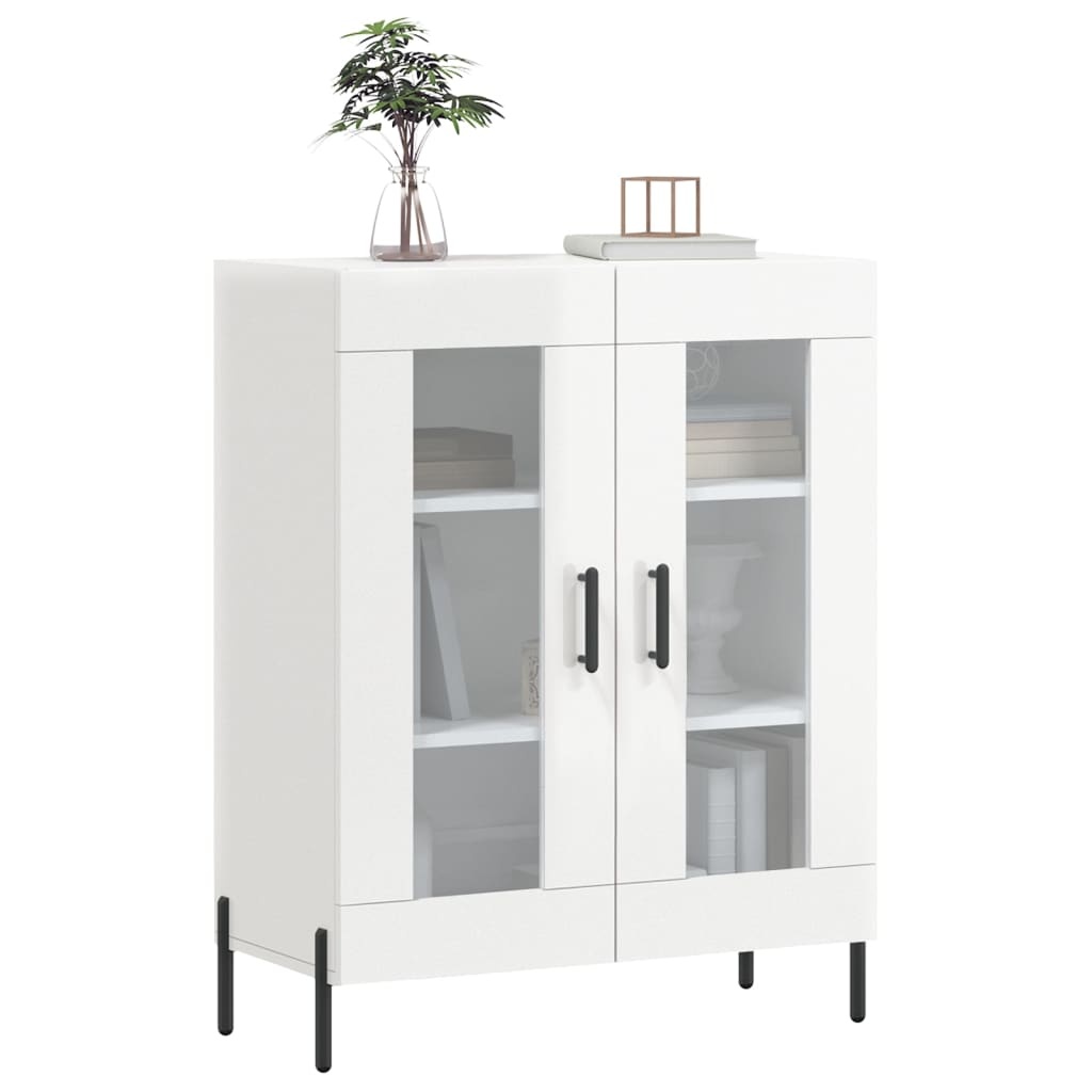 VidaXL Dressoir 69,5x34x90 cm bewerkt hout hoogglans wit