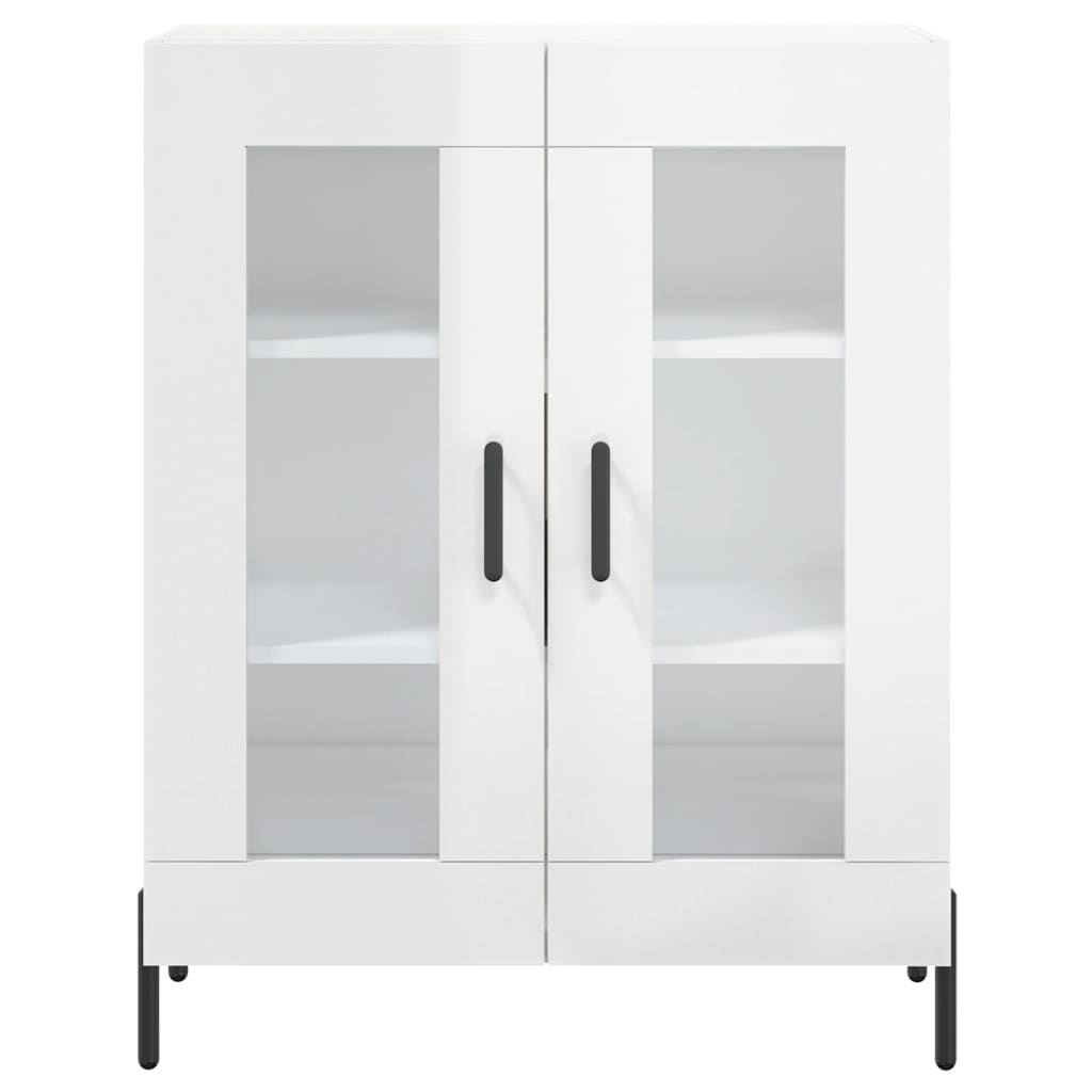 VidaXL Dressoir 69,5x34x90 cm bewerkt hout hoogglans wit